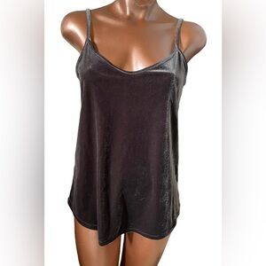 Gunmetal Velvet Cami